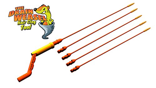 FlexiSnake Drain Weasel Hair Clog Tool 6PC Starter Kit