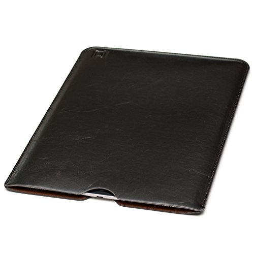 Kunst Leder iPad Pro Sleeve – Tablet-Hülle von Dockem; Schlank, Einfache und Professional Vorstand mit weicher Mikrofaser gefüttert Filz Dunkelbraun Basic-Synthetic-Leder Schutzhülle Tablet Tasche Cover für iPad Pro 12.9 - 6