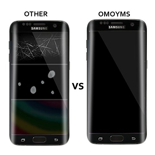 OMOYMS Cristal Templado para Samsung Galaxy S7 Edge  Cristal Vidrio Templado Protector para Samsung Galaxy S7 Edge  negro  -  Cobertura Completa   Ajuste Perfecto  - protector pantalla S7 Edge