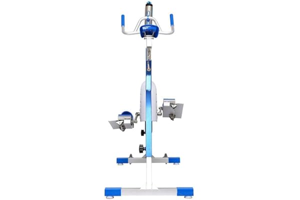 Waterflex Aquabike Aluminium WR Max WX-WRMAX1 - Vélo de Piscine Athléthique - Résistance Hydraulique - Effet Drait - Ergonomie Adaptative - Prof. 1,1-1,6m Bleu, Léger