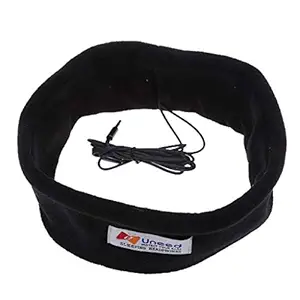 IVELECT Ultra Soft Wired Sleep Headphones Comfortable Eye Mask Built-in HD Audio Speaker, Perfect for Bedtime, Travel & Meditation Black