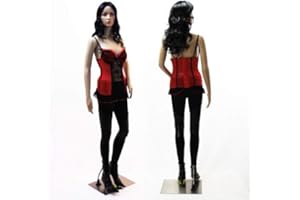 Eurohandisplay Schaufensterpuppe SF3 mit 2 Perücken gratis weibliche Schaufenterfigur Mannequin Kopf und Arme beweglich