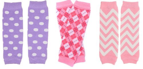 NEWBORN 3 pack of Baby boy or girl leg warmers (Girl Set 1) Color: Girl Set 1