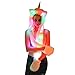 Produktbild Unicorn Kunstpelz LED Lichter Internet Promi Stage Cap Tier Hut Schal Handschuhe Set