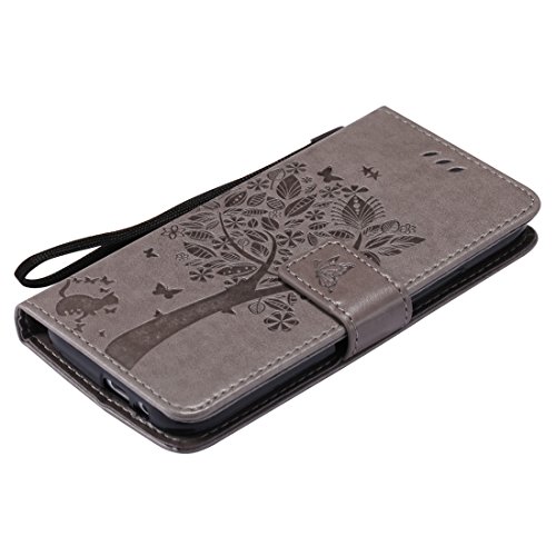 Nancen Tasche Hülle für HTC One M8 (5 Zoll) Flip Schutzhülle Zubehör Lederhülle mit Silikon Back Cover PU Leder Handytasche im Bookstyle Stand Funktion Kartenfächer Magnet Etui Schale - 4