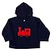 FHA201N CozyBear Navy Fleece Hoody Top with Fun Train - age 3 to 4 years