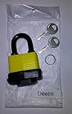 - 40MM WATERPROOF AND WEATHER RESISTANT HEAVY DUTY OUTDOOR SHACKLE PADLOCK WITH SET OF 3 KEYS THOUSANDS OF KEY COMBINATIONS. PERFECT SECURITY LOCK FOR GATE, BIKE CHAIN, GARAGE DOOR, GARDEN SHED, MOUNTAIN BICYCLE, TOOLBOX, CABINET