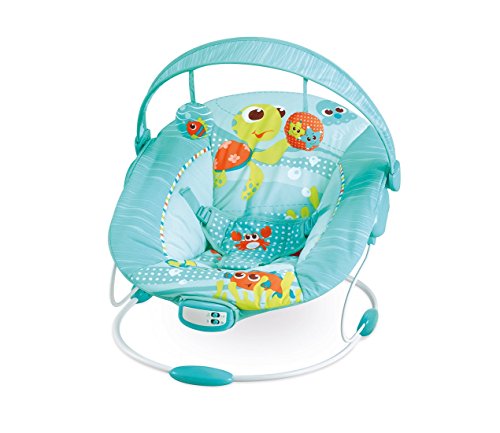 CUTE BABY TIMMY THE TURTLE RECLINING,MUSICAL,VIBRATING BOUNCER(6408