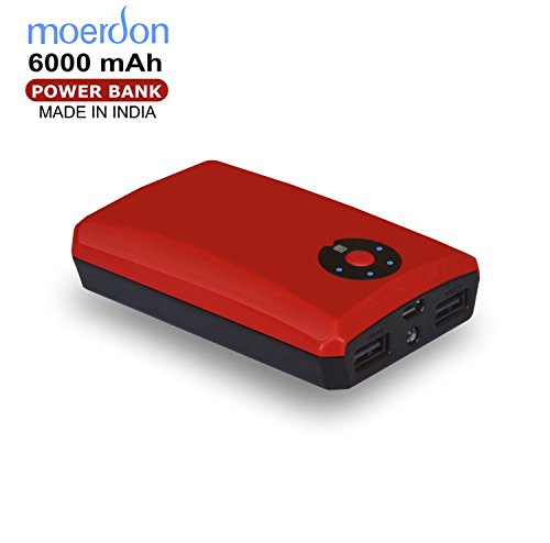 MOERDON 6000mah Best Power Bank (Red) RS.799 (60.00% Off) - Amazon