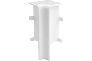 Trevendo® 10 Stück Innenecke weiß für Sockelleiste Fußleiste 58 mm und 60 mm Höhe