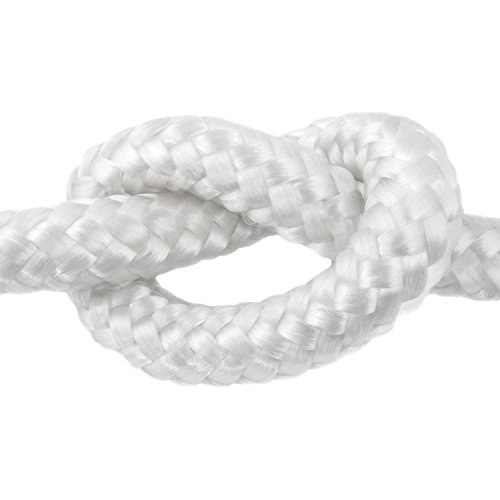 HKB ® 20 m x 8mm — POLYPROPYLEN SEIL PP Seil Polypropylenseil WEISS Festmacher Flechtleine Tauwerk Tau Reepschnur 16 fach GEFLOCHTEN Artikelnr. 20092 - 3