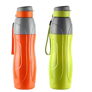 Cello Puro Plastic Sports Water Bottle, 900 ml, Set of 2(Assorted)