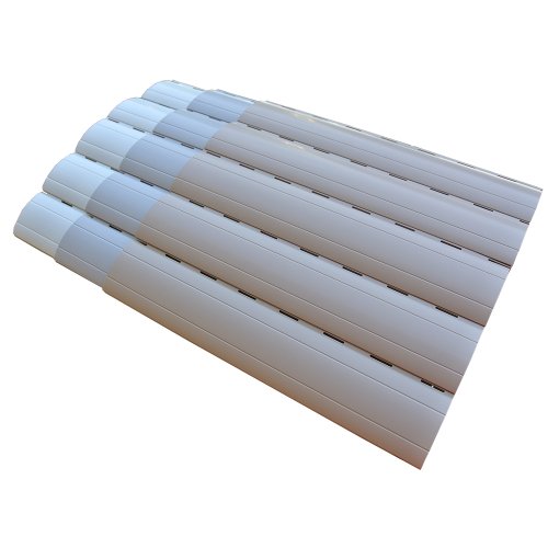 5 x 2 Meter PVC Rollladenlamelle Profil Rolladenlamelle Maxi 52mm Farbe: Beige - 4