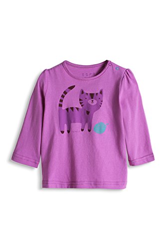 ESPRIT Baby-Girls 095EEAK003 Cat T-Shirt, Purple (Violet), 12-18 Months (Manufacturer Size:86)