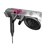 hd01 karte Stilvoller und funktionaler Halter zum Halten des Haartrockners und jetzt mit der zusätzlichen Funktion zum Halten des Haartrockner-Diffusors und zweier Düsen