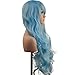 Produktbild Ambielly 32"/80cm Damen-Perücke langes lockiges Wavy Haar-Partei Cosplay Perücke (Hellblau)