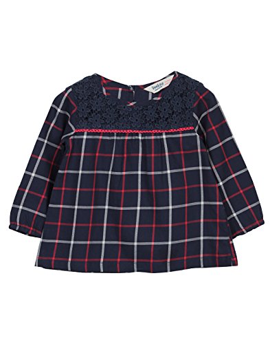 Beebay Infant-Girl 100% Cotton Woven Navy Check Lace Top (Navy,3-6 Months) RS.486.5 (30.00% Off) - Amazon