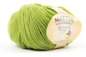TRICOT CAFE' Mattia - gomitolo morbido filato pura lana merinos extrafine ideale per neonati lana per uncinetto per Ferri/uncinetto: 3.50/4.00 50 gr - 21 Acido