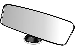 YDHfdc Rückspiegel Auto Universal Innenspiegel mit Saugnapf 360°Weitwinkelverstellbar Kfz Innenspiegel Auto für Auto SUV CR V Vans Trucks - 200 X 60mm