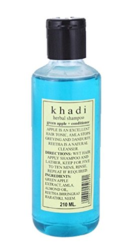 Khadi Natural Pure Herbal Green Apple limpiador para el cabello y acondicionador para todo tipo de cabello (210 ml)