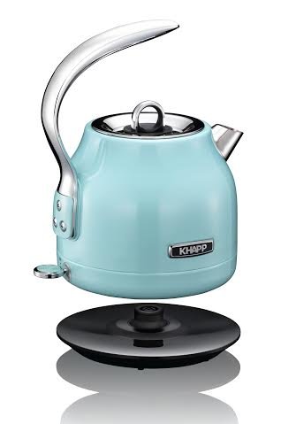 KHAPP Retro Premium Wasserkocher aus Edelstahl Kabellos 2025 Watt 1,2 Liter Teekessel (Light Blue) - 4