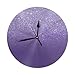 Produktbild dfegyfr Wanduhr Silent Non Ticking,Modern Ultra Violet Faux Glitter Ombre Purple Color Block Clock for Home Bedroom Office Diameter 9.84"