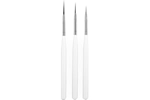 luoshaPUCY Pinceaux en Détail à Ongles, 3 Pièces Pinceau Nail Art Ongles Pinceau Liner de détail pour Ongle Gel pour dessiner des lignes DIY la Conception