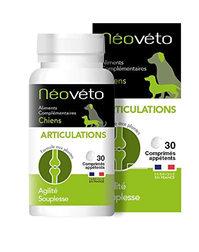 Néovéto articulations comprimés naturels pour chiens souffrants d'arthrose à base de glucosamine