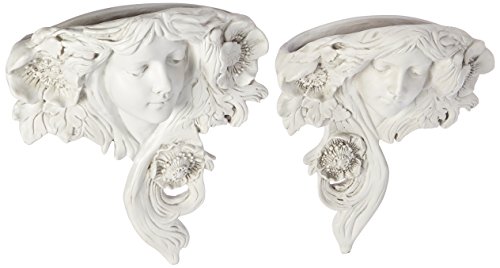 Design Toscano Le Printemps und Le Etoile: Französische Blattmasken, Wandfiguren