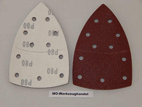 60 Stück Klett-Schleifblätter 105×152 mm Körnung je 10 x 40/60/80/120/180/240 für Multischleifer Bosch PSM 80 A, PSM 100 A, PSM 160 A, PSM 200 AGE, Prio, Ventaro, Skil Octo 7208 usw. - 5