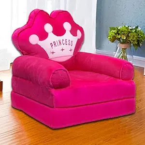 homescape Kids Sofa Cum Bed and Chair for Comfort(Good Back Support)(Use for Baby 0-2 Years)(Pink)