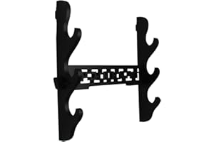 MANNIFEN Support mural en bois pour épée de samouraï à motif creux pour Katana Wakizashi et épées standard