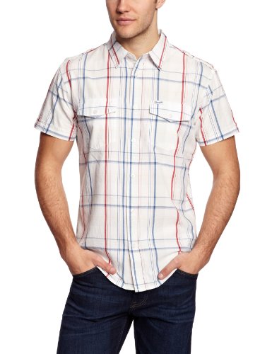 Preisvergleich Produktbild Wrangler Herren Freizeithemd, Mehrfarbig-Star White, Medium