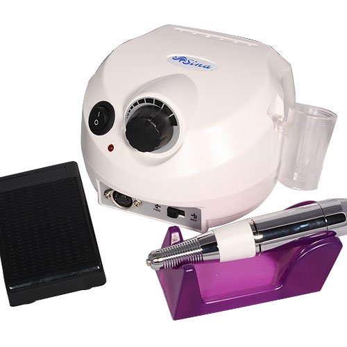 Nagelfräser Set Nagelstudiofür Pediküre und Maniküre elektrische Nagelfeile inkl. Fußpedal + Bit-Set + Schleifhülsen - 2