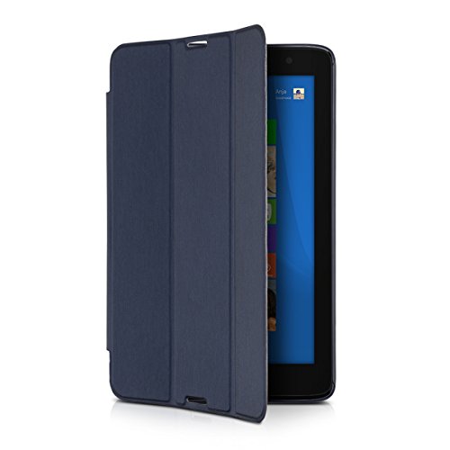3in1 Set: kwmobile Hülle für Lenovo IdeaTab A8-50 (A5500) – Smart Cover Case Tablet Schutzhülle Kunstleder – Ultra Slim Tabletcase Dunkelblau + Folie, kristallklar + Stylus, Schwarz - 2