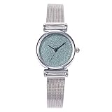 Gaddrt Uhren vansvar beiläufige Quarz-Edelstahlband Bügel-Uhr-analoge Armbanduhr (D)