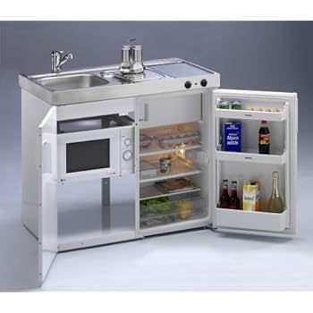 Mini-Küche mit Mikrowelle Kompaktküche Kleinküche Singleküche Büroküche