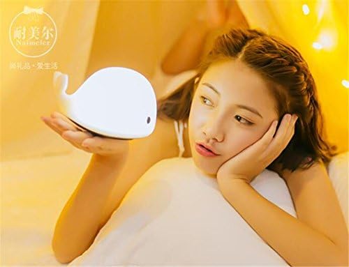 SIRIUS HEART Night Light, Led Colorful Small Whale, Usb Charging, Creative Novelty Bedside Silicone Material, Pat Lights