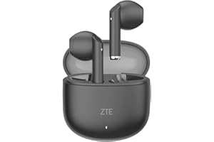 ZTE Buds 2 Auriculares Inalámbricos, Bluetooth 5.3, Batería 310mAh / 30mAh, Carga USB-C, Micrófono HD, Control Táctil, Asistente de Voz, Resistencia al Agua IPX4, Negro