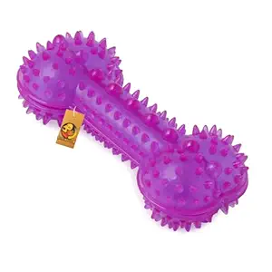 Foodie Puppies Rubber Large Chew Spike Bone, Treat Dispenser Interactive Dog Toy for Adult Dogs, 6.5 Inch (Pack of 1, Large)