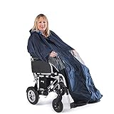 Cape de fauteuil roulant électrique imperméable et doublée en coton, pleine longueur