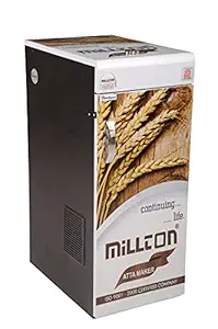 Millton Fortune Fully Automatic Domestic Flour Mill | Atta Chakki | Ghar Ghanti | Grain Grinder | Aatta Maker | Flourmill ( Brown Wheat ),35cm X 87cm X 51cm ; 47Kg