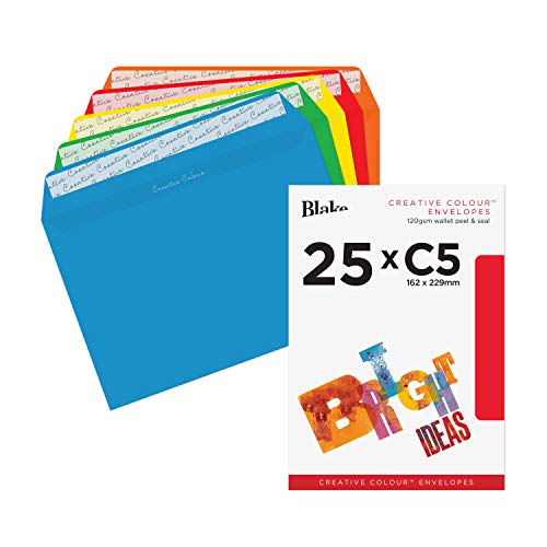 Blake Creative Colour 45123 Papel Multicolor - Sobre (C5 (162 x 229mm), Papel, Multicolor, 120 g/m², 162 mm, 22,9 cm)