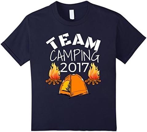 Kids Team Camping 2017 Funny Camp Group Gift T-Shirt 10 Navy