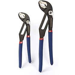 WORKPRO Pince Multiprise Réglable Serrage Rapide Jeu de 2 Pièces 200 et 250 mm