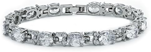 Silver Tennis Bracelet for Women with Cubic Zirconia (cz) Swarovski ® crystals – Real Diamond Sparkle – The Perfect Gift
