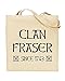 Price comparison product image Clan Fraser Since 1743 - Outlander Fan - TV Show - TOTE BAG - Shaw T-Shirts® - Reusable - Shopper - Canvas - Shoulder Bag