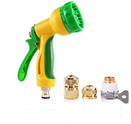 JINER Garden Hose Nozzle, Heavy Duty 8 Watering Patterns, ABS Hand Sprayer - High Pressure, Best for Lawns, Plants & Shrubs, Washing Cars, Dogs + Pets