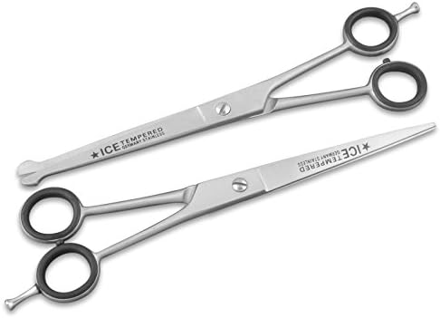 Premium Scissors Set Dog Hair Scissors 8 inch 8 inch with Micro Teeth Straight Design