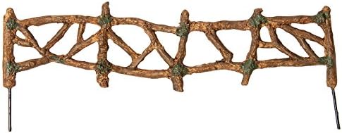 GeorgetownMiniature Fairy Garden Woodland Twig Fence with Stakes